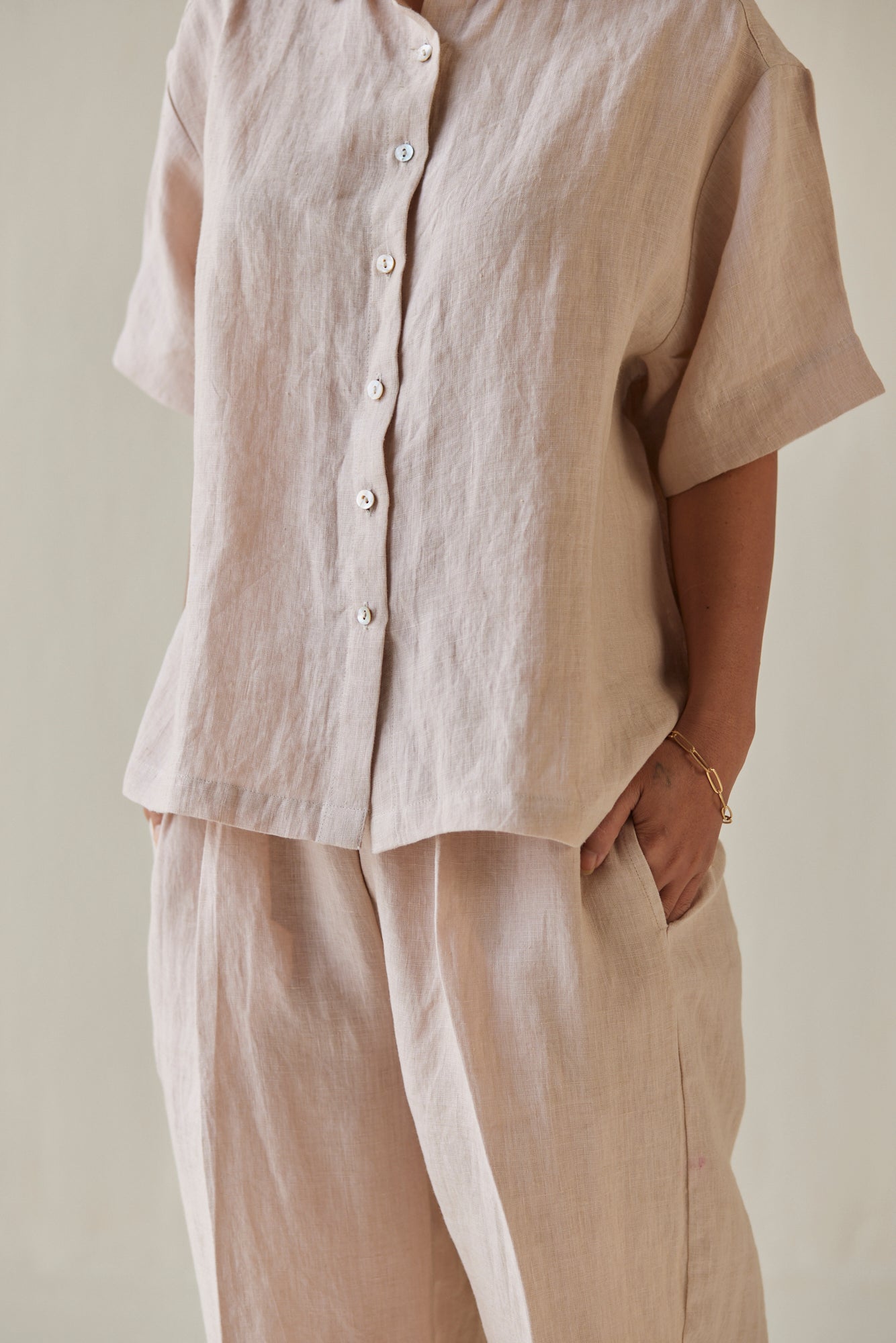 Oasis Linen Pink Co-ord Set
