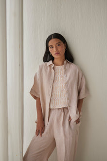 Oasis Linen Pink Shirt