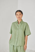 Oasis Linen Green Shirt