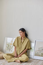 Oasis Linen Ochre Shirt