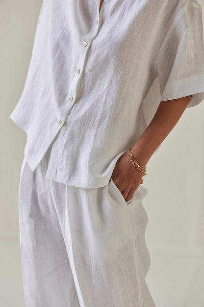 Oasis Linen White Shirt