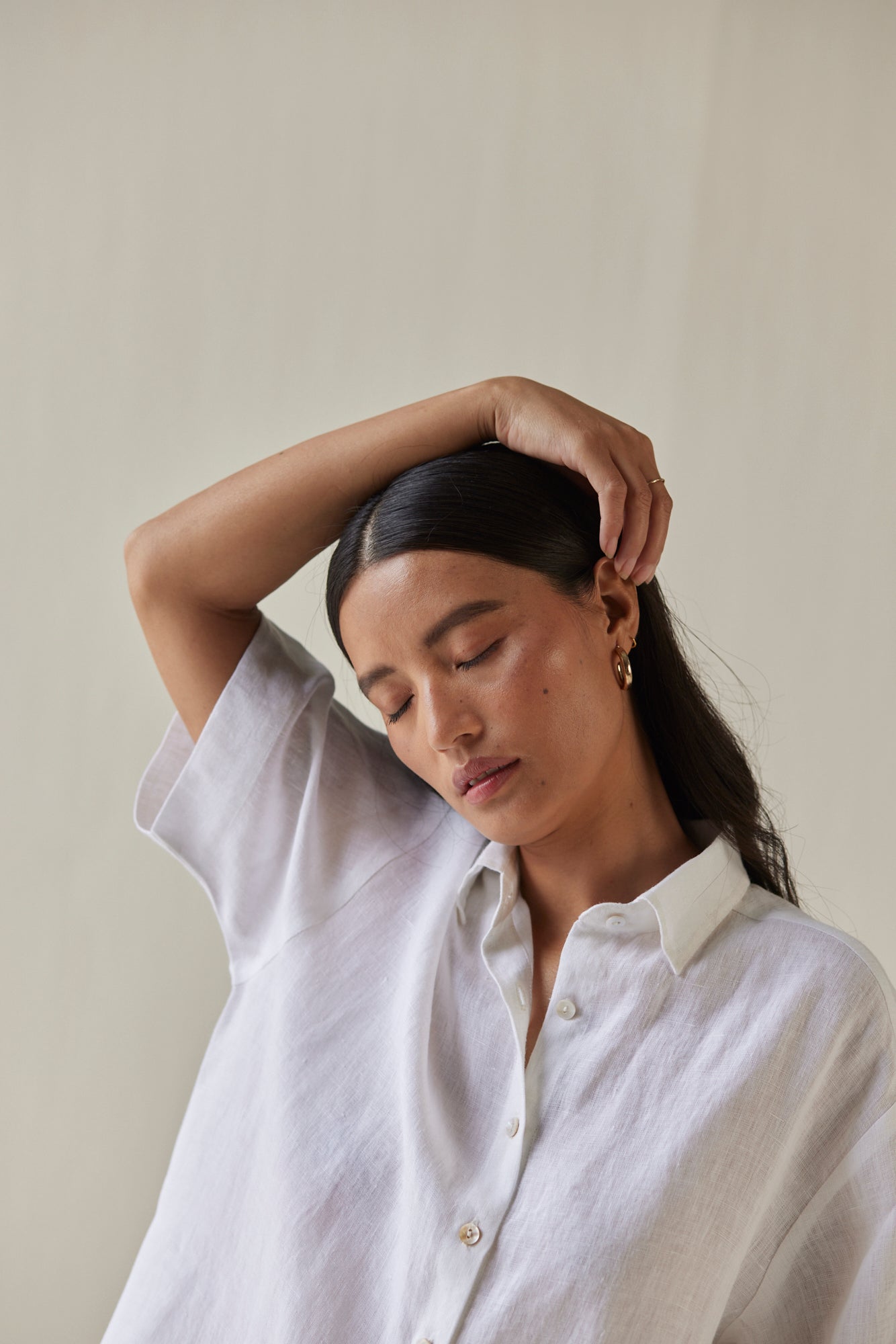 Oasis Linen White Shirt