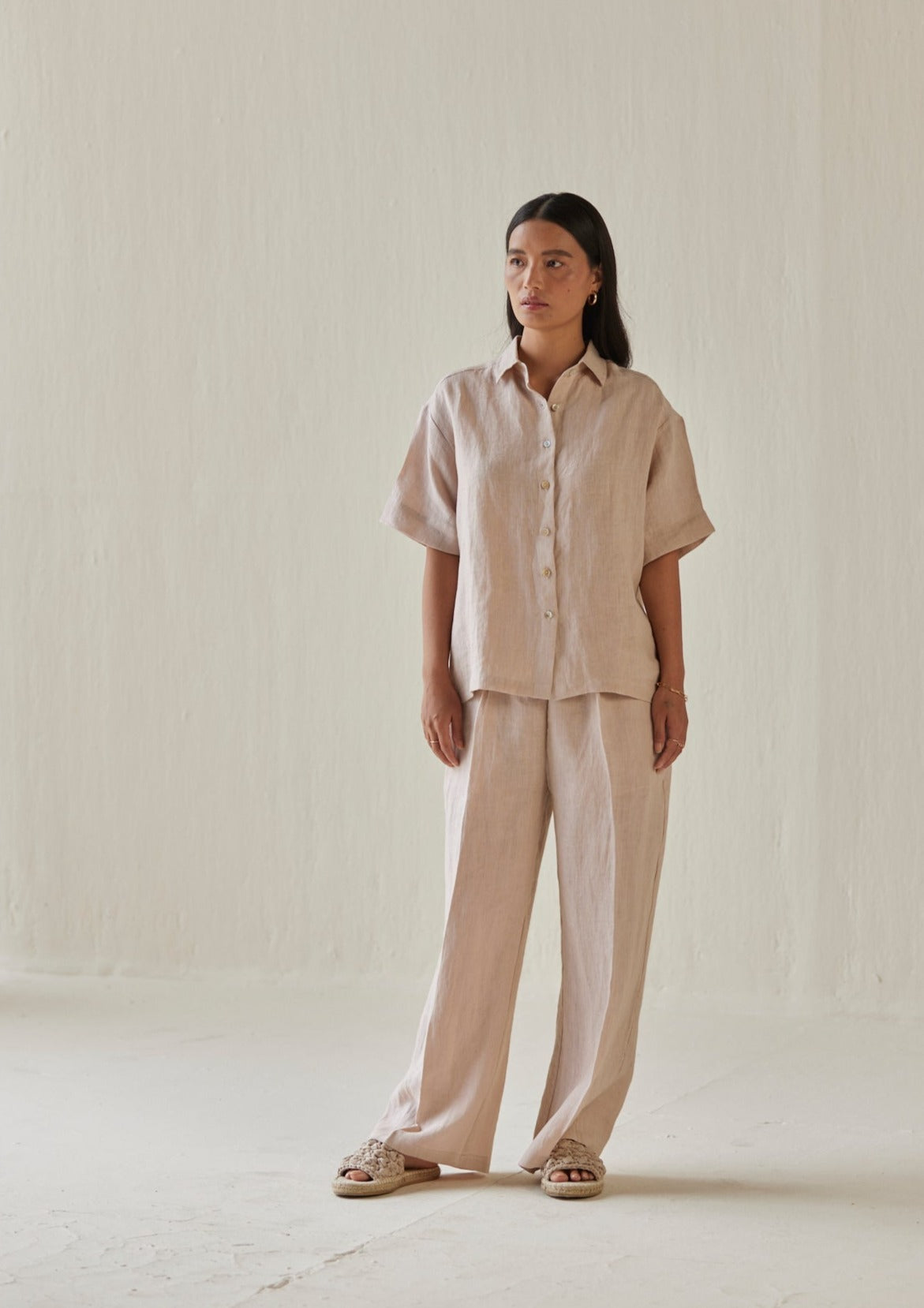Oasis Linen Pink Pants