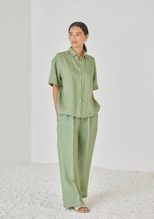 Oasis Linen Green Pants