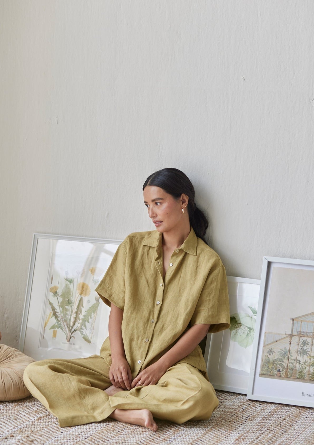 Oasis Linen Ochre Pants