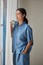 Oasis Linen Blue Shirt