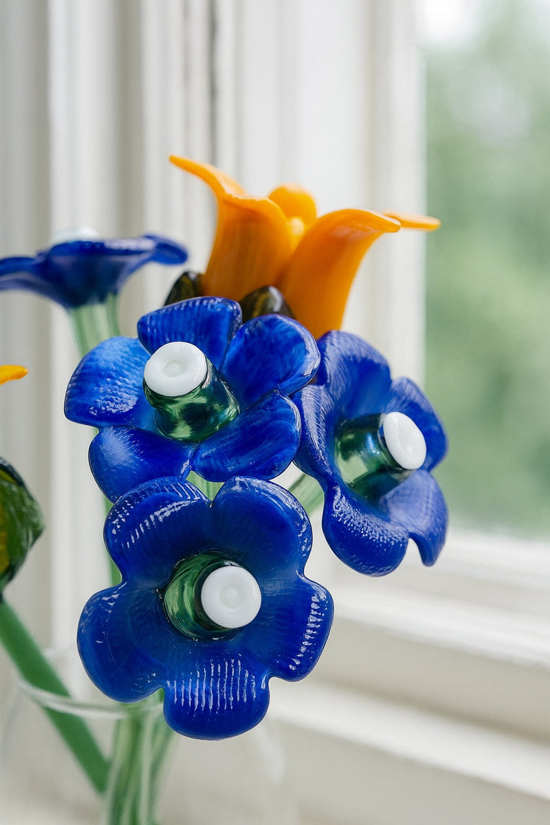 Ocean Golden Bloom- Handblown Glass Bouquet