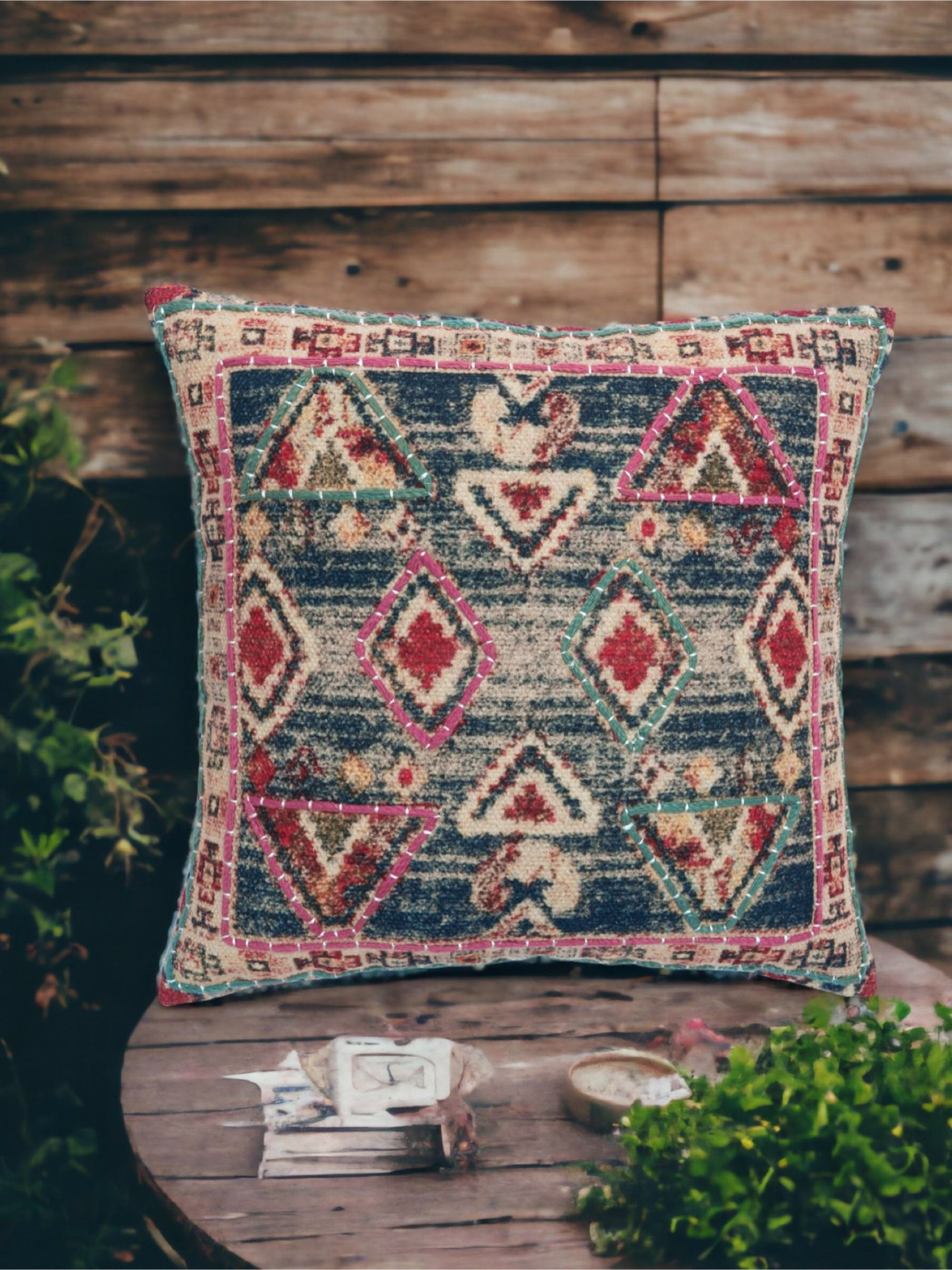 Cushion Cover - Okuta Embroidered Cotton