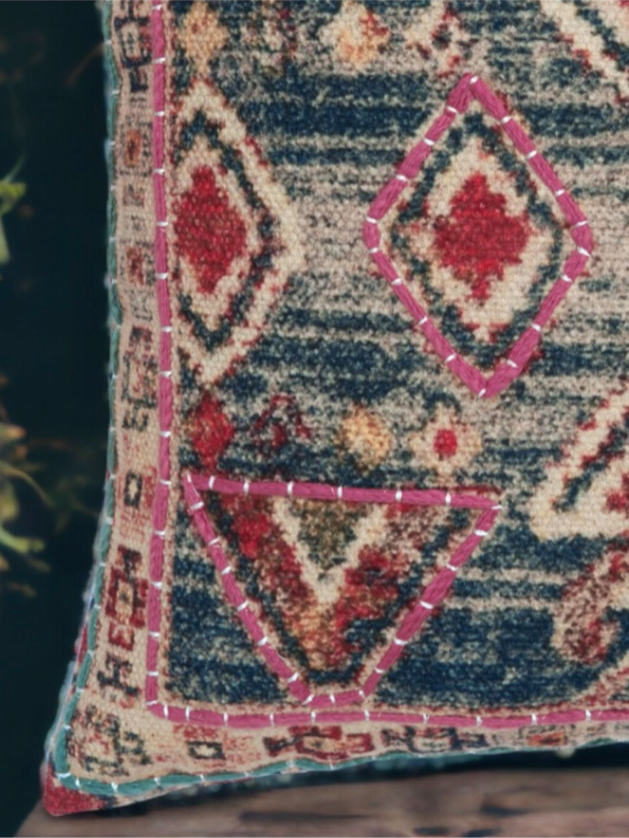 Cushion Cover - Okuta Embroidered Cotton