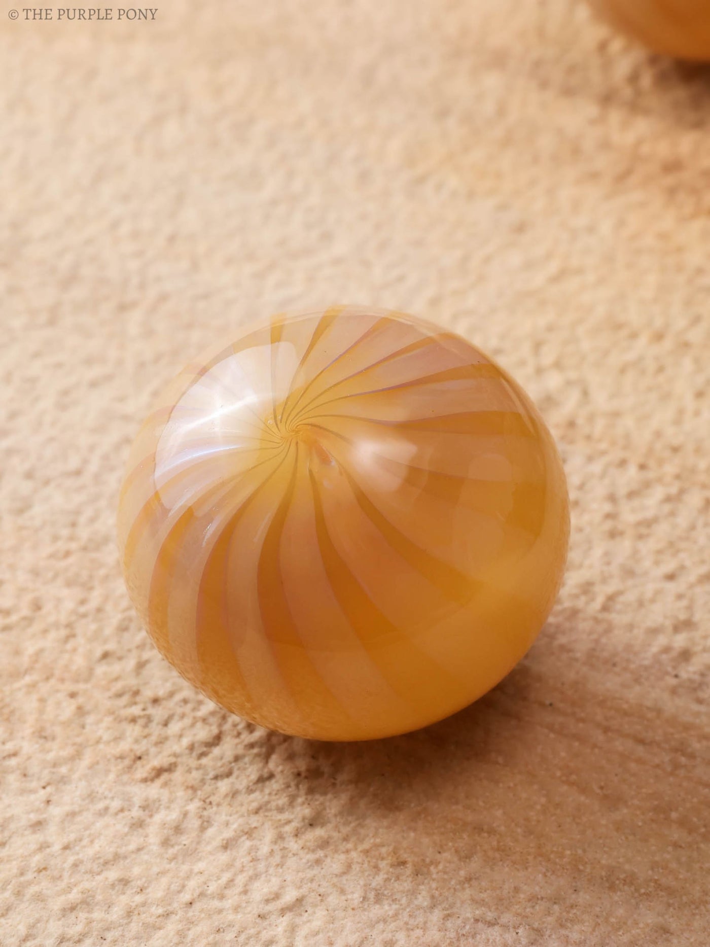 Art Glass Hand Blown Sphere - Onion Orb