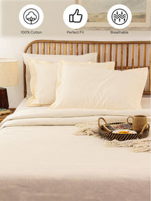 Cotton Pillow set - Sesame