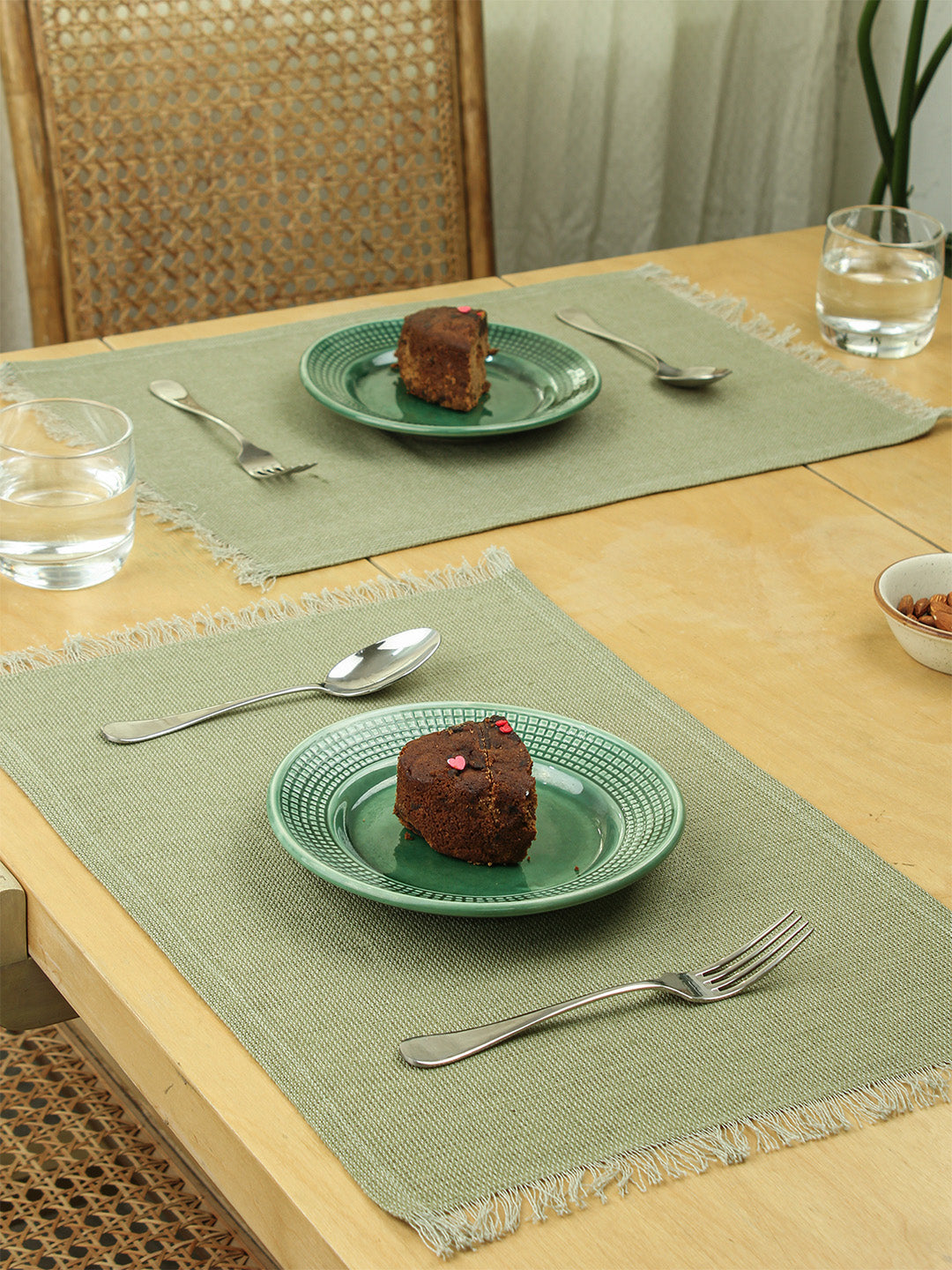 Hara Set Of 2 Placemats - (Green)