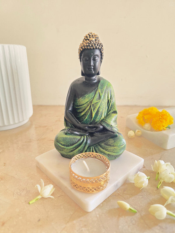 Buddha Idol with Tealight Candle Holder