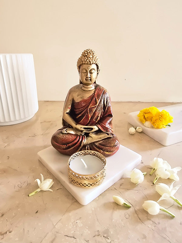 Buddha Idol with Tealight Candle Holder
