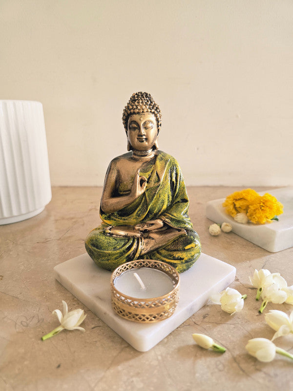 Buddha Idol with Tealight Candle Holder