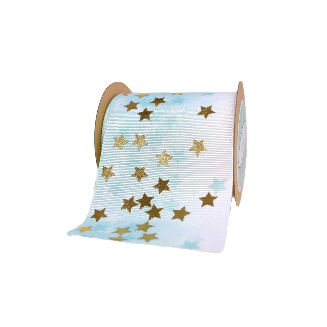 Grosgrain With Gold Stars Ribbon