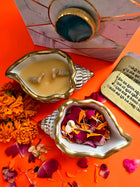 Polyresin Shankh Set of 2  (Candle and Empty )