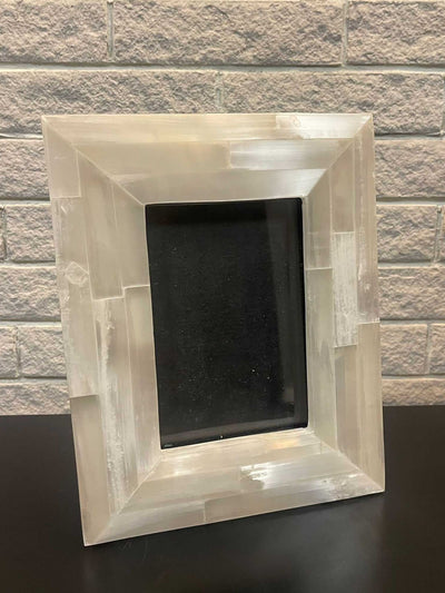 Semi Precious Photo Frame - White Quartz