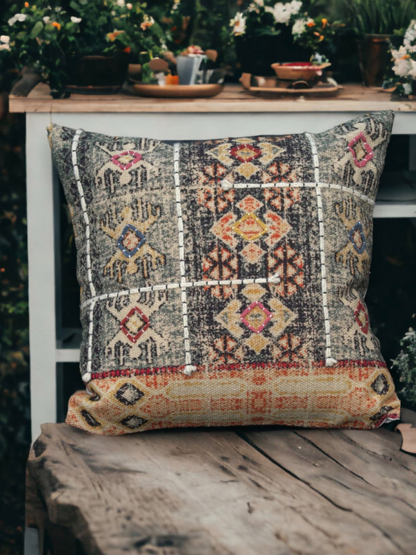 Cushion Cover - Pauk Embroidered Cotton