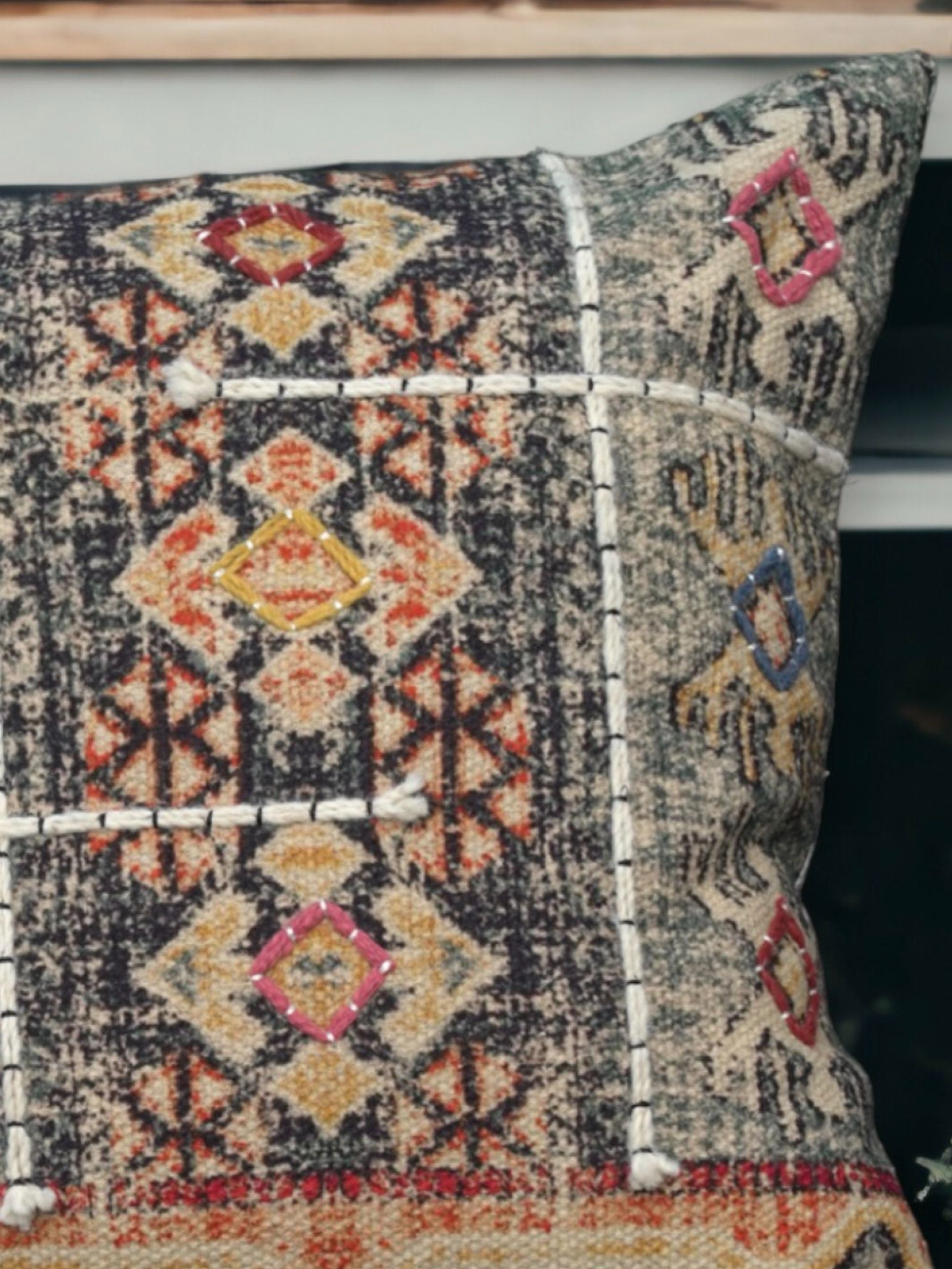 Cushion Cover - Pauk Embroidered Cotton