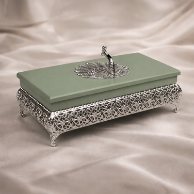 Peacock Dry Fruit Box with Lid