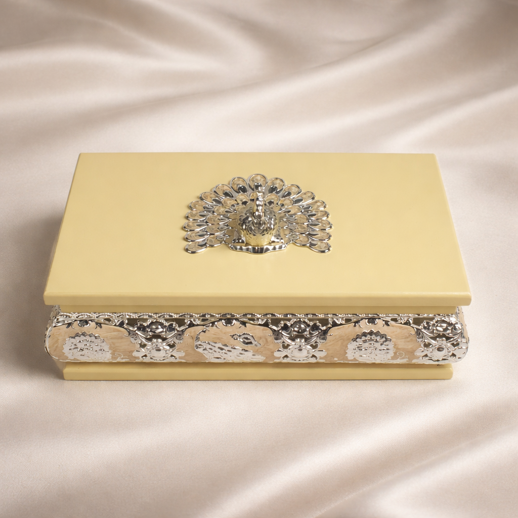 Peacock Enameled Box