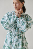 Peony Cascade Teal Dress
