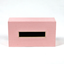 Leather Tissue Box-Pink