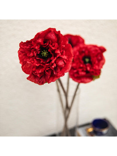 Artificial Flower: Red Poppy