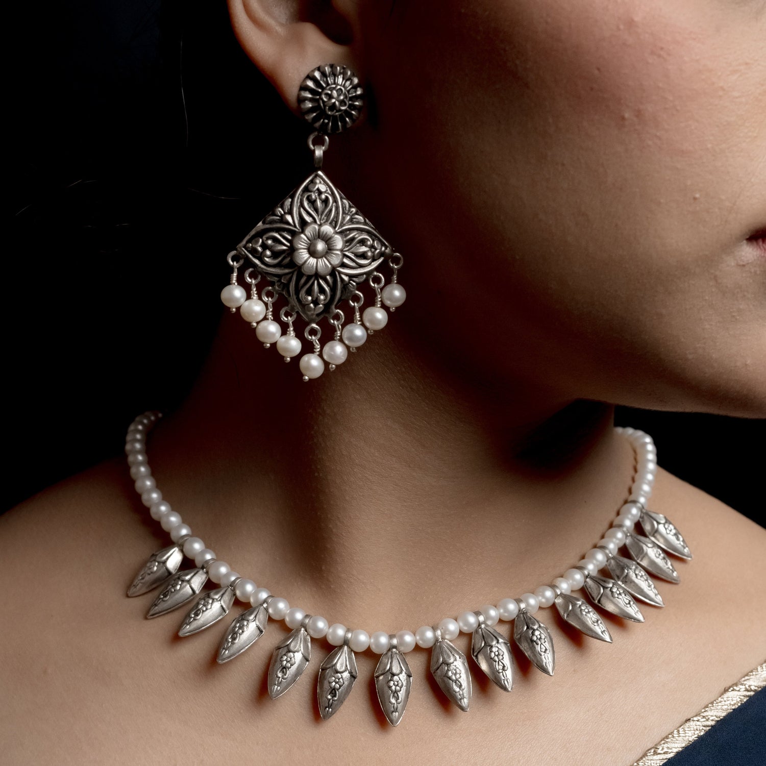 Varg Silver Danglers Earrings