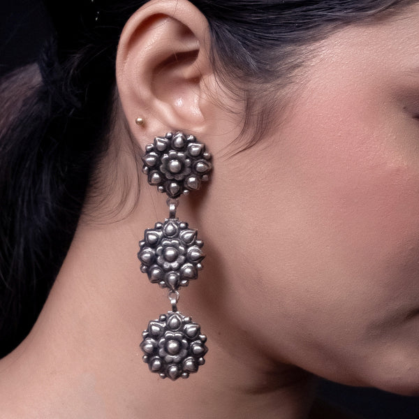 Chandak Pure Silver Danglers Earrings