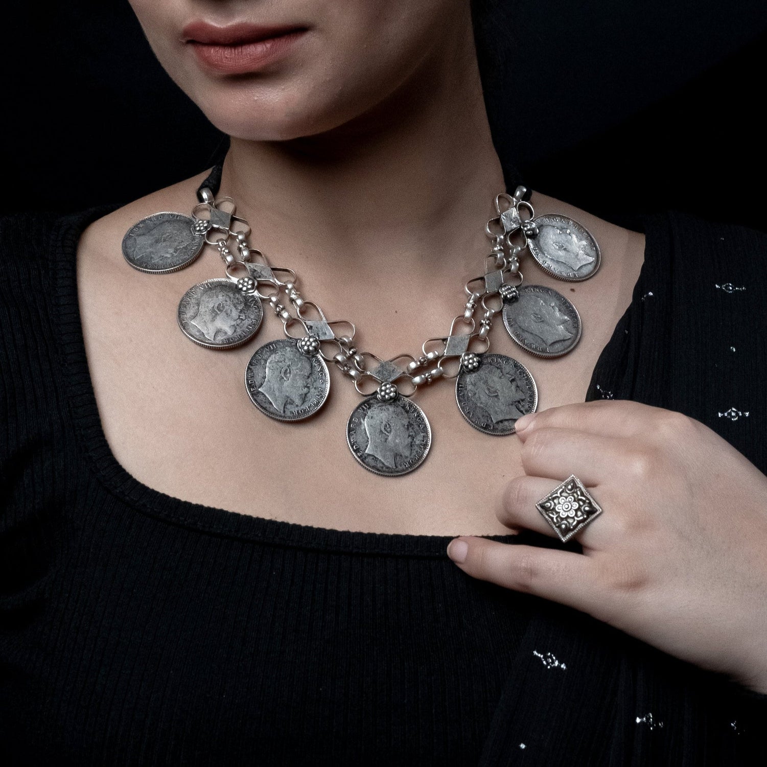 Silver Coin Jewellery - Sikka Haar