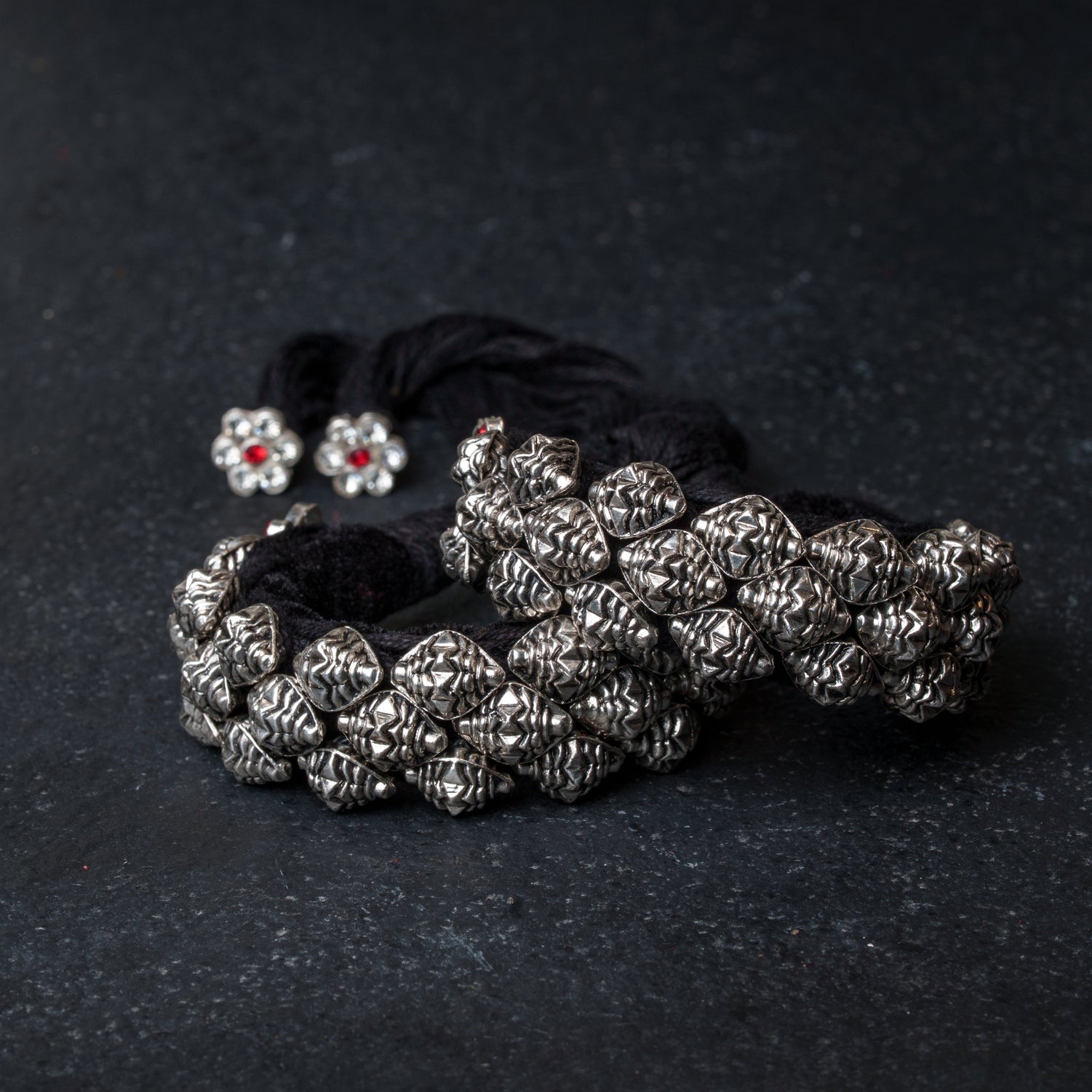 Tilhari Pahuchi Silver Bracelet (pair)