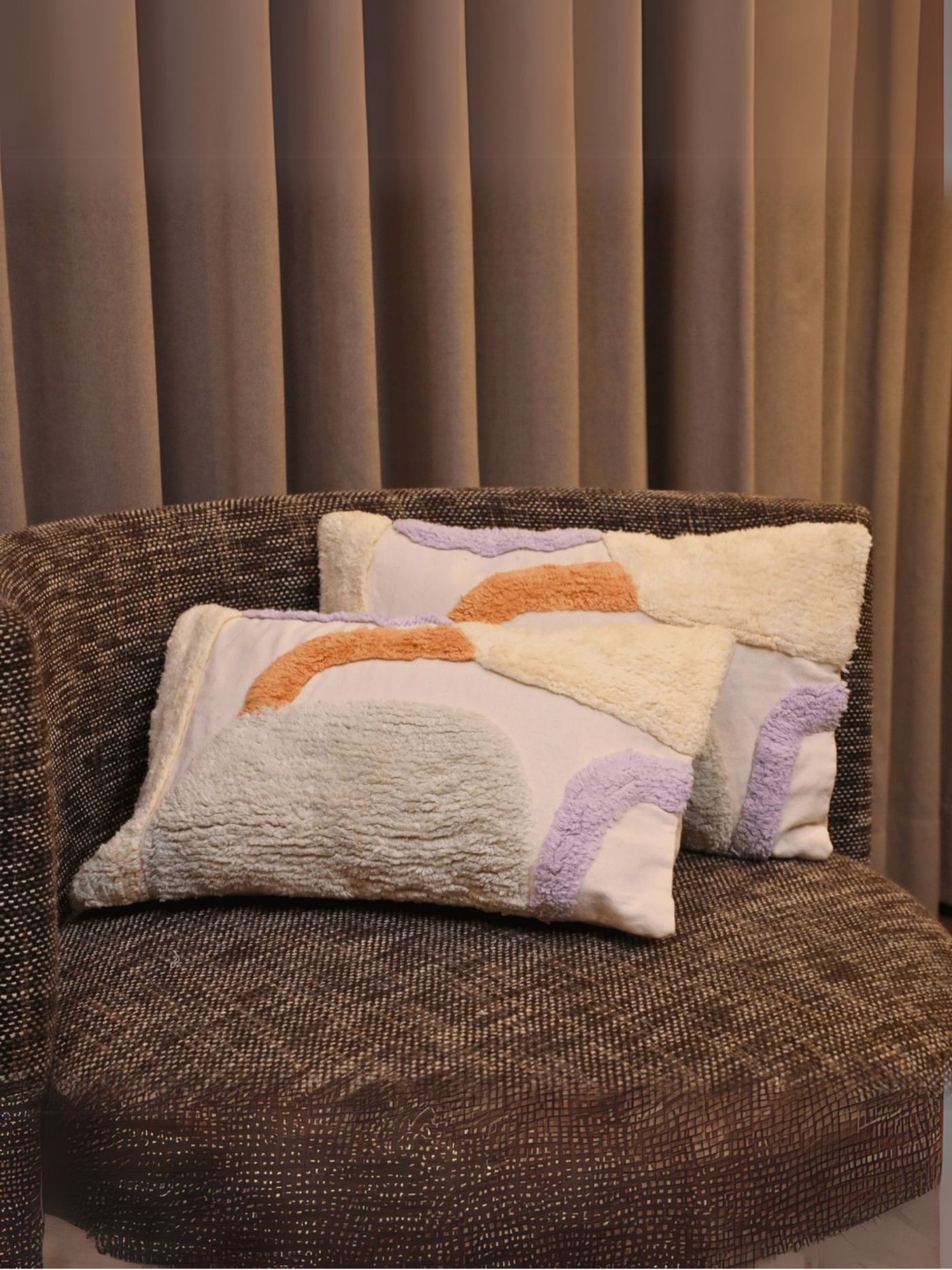 Rainbow Horizon Tufted Cushion Cover