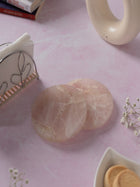 Rose Quartz Round Coasters Set Of 2