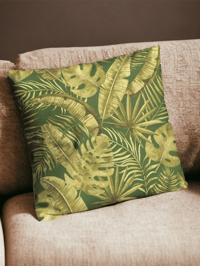 Rainforest Rhapsody Velvet Cushion Cover - Set of 2