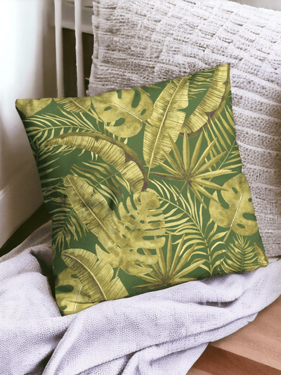 Rainforest Rhapsody Velvet Cushion Cover