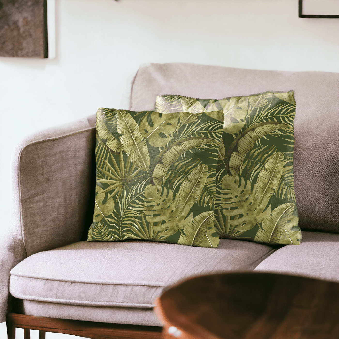 Rainforest Rhapsody Velvet Cushion Cover - Set of 2