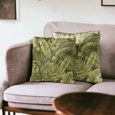 Rainforest Rhapsody Velvet Cushion Cover - Set of 2