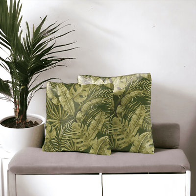 Rainforest Rhapsody Velvet Cushion Cover - Set of 2
