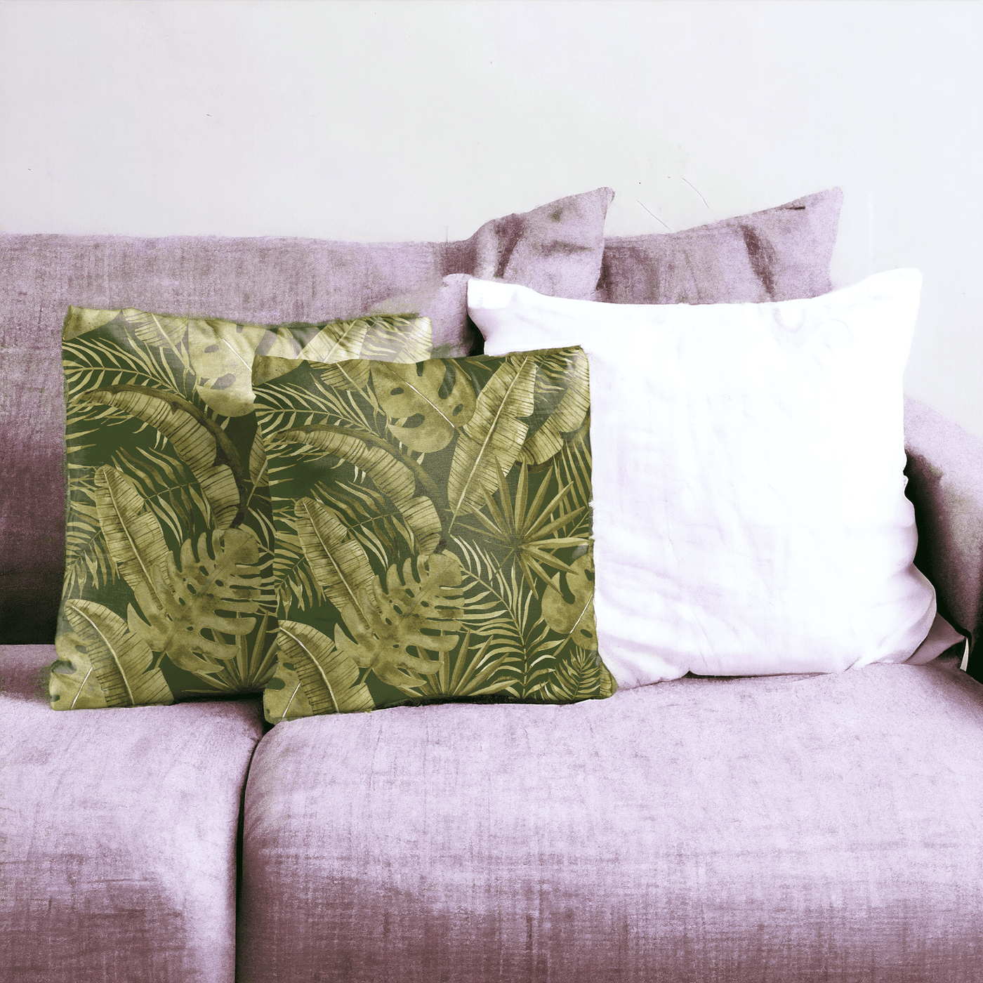 Rainforest Rhapsody Velvet Cushion Cover - Set of 2