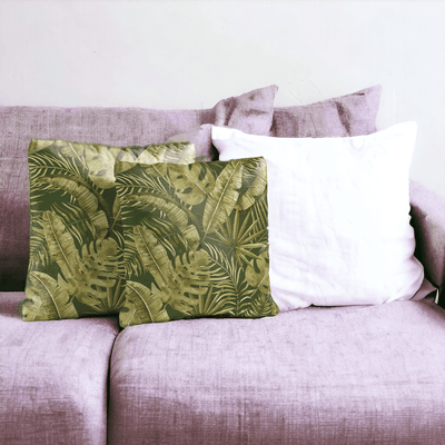 Rainforest Rhapsody Velvet Cushion Cover - Set of 2