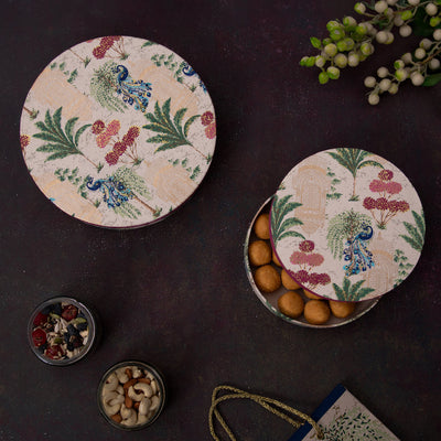 Vrindavan Round Gift Box (Set of 2)