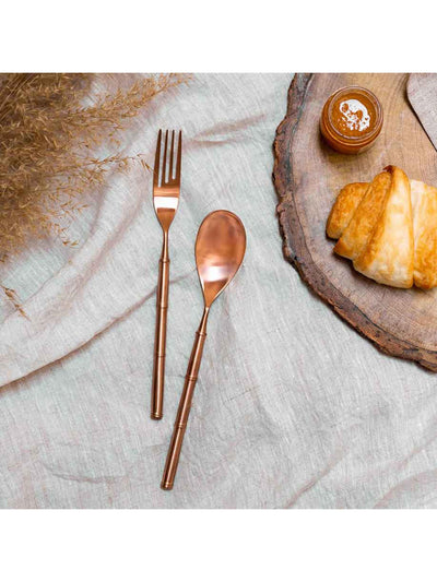 Ring Cutlery Set of 2 - Rose Gold