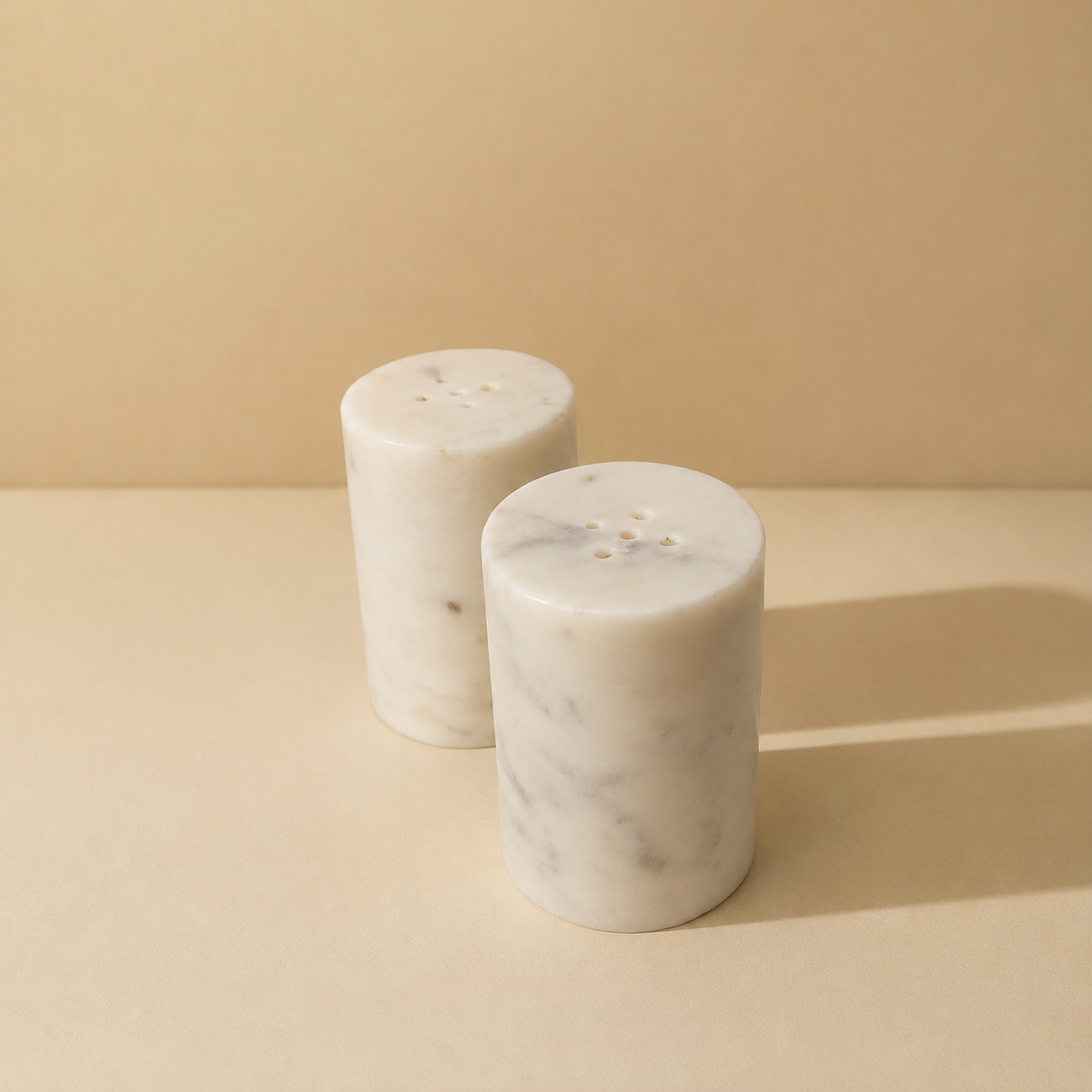 Feral Luxe - Handmade Marble Salt & Pepper Set