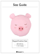 Shaped Cushion Cover - Happy Piglet
