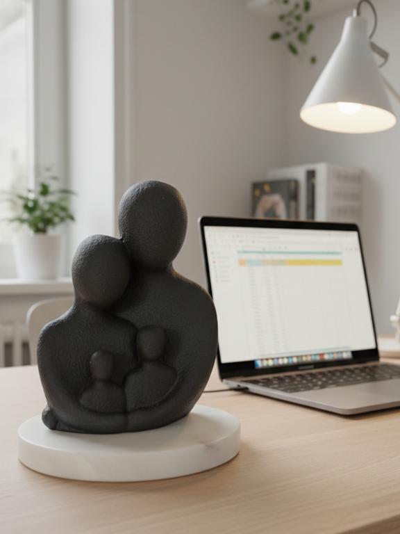 Unity Family Decorative Sculpture Black