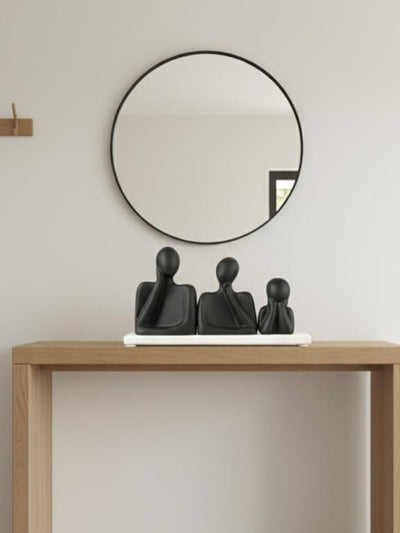 Abstract Trio Harmony Sculpture Marble Base