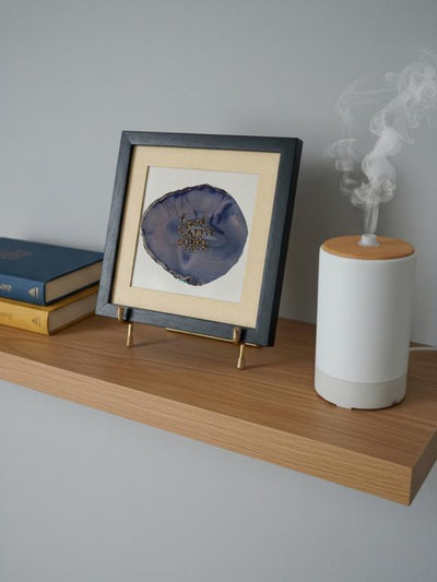 Good Vibes Only Blue Agate Framed Art