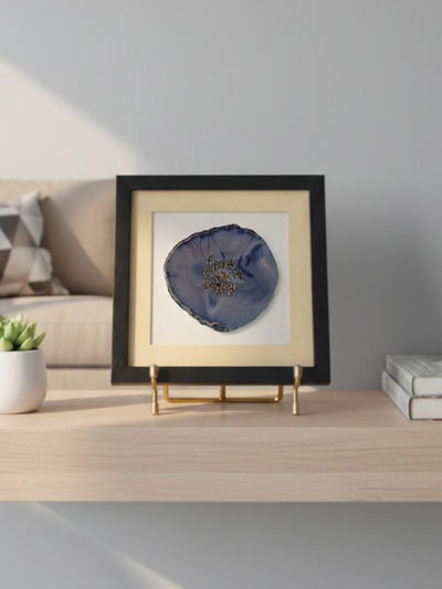 Good Vibes Only Blue Agate Framed Art